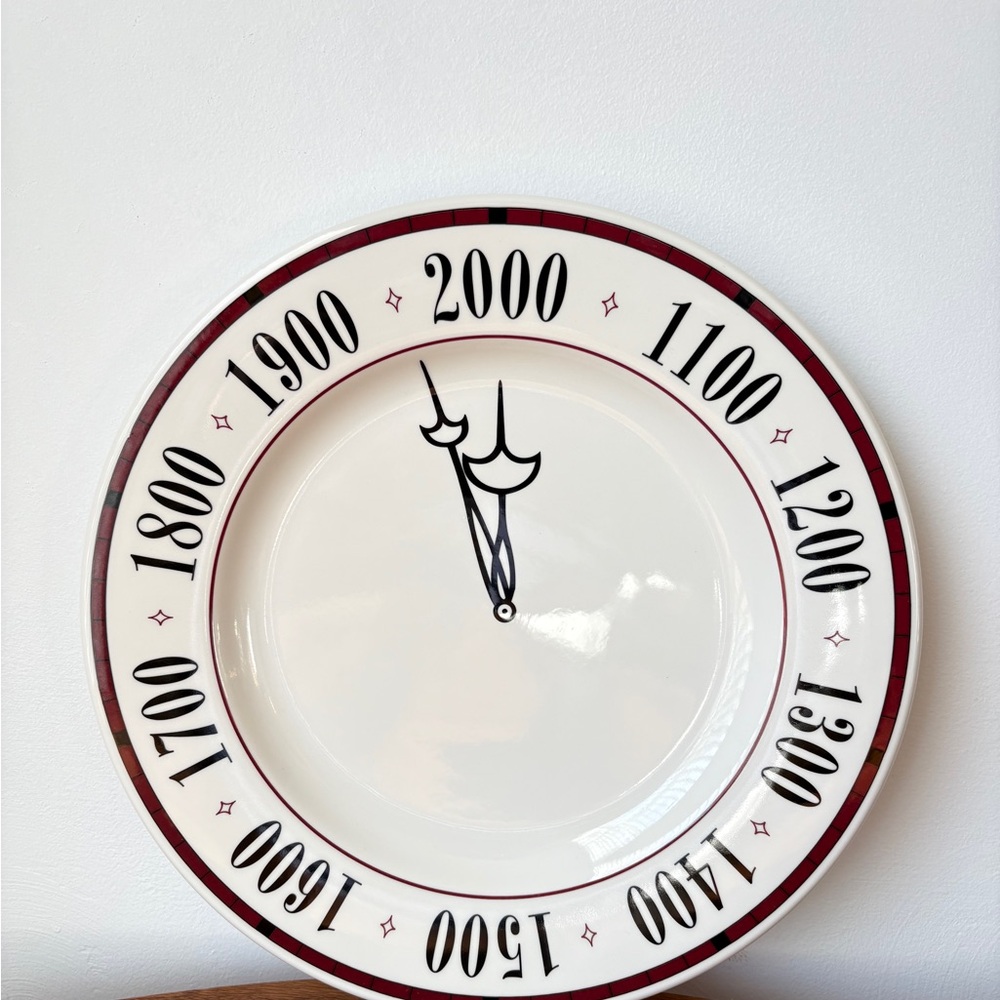 Elegant White and Black Dinner Plate